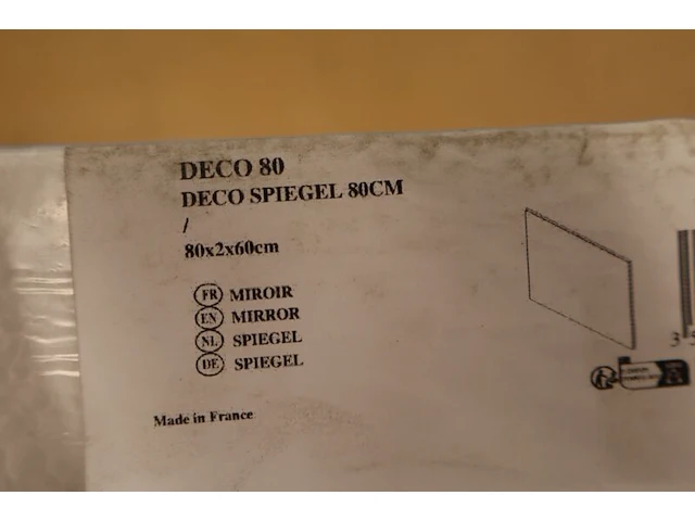 Badkamerspiegel aquarine, deco 80, zilver - afbeelding 5 van  5