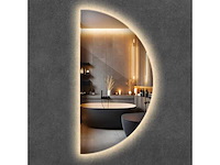 Badkamerspiegel halve maan 100x180 cm, karo