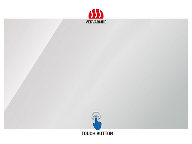 Badkamerspiegel + led en verwarming 100x60 cm, aloni - afbeelding 1 van  3