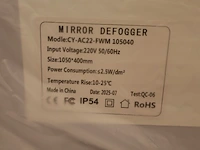 Badkamerspiegel met led en verwarming wiesbaden, soul, zilver - afbeelding 3 van  6