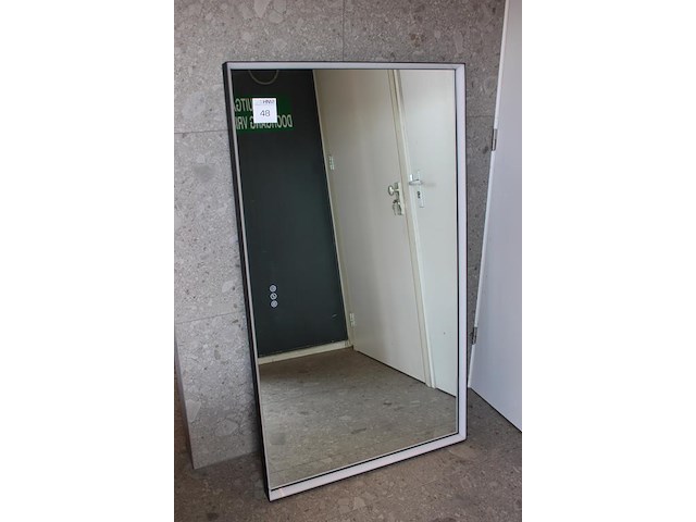 Badkamerspiegel uroca met omlijsting met verwarming en verlichting. afmeting 80 x150 cm. - afbeelding 2 van  2