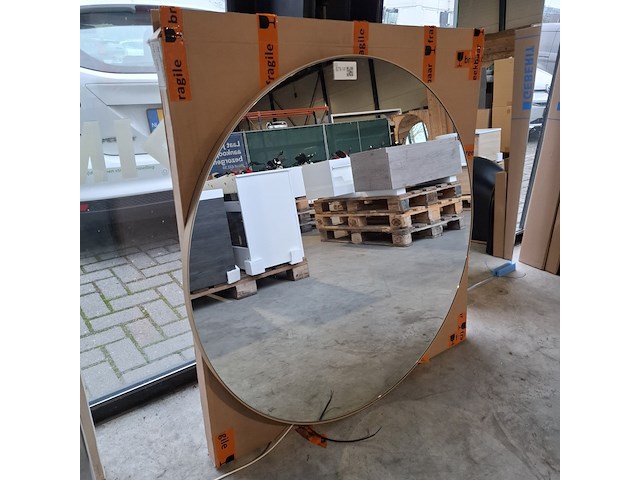 Badkamerspiegel xenz, cola, mat goud - afbeelding 1 van  3