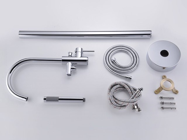 Badkraan vonato, bad, vrijstaand, zilverkleurig - afbeelding 6 van  6