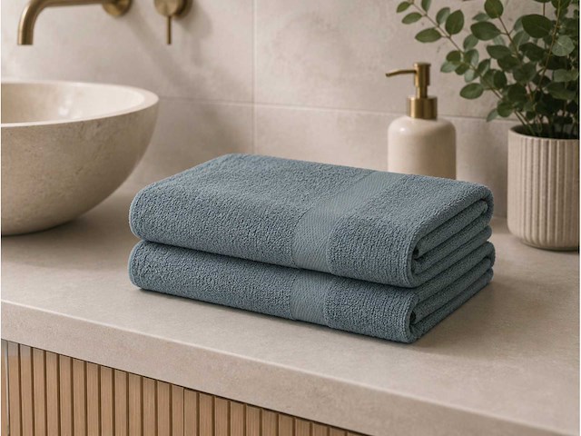 Badlaken 70x140cm dark grey (36x) - afbeelding 4 van  4