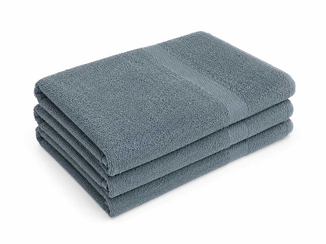 Badlaken 70x140cm dark grey (36x) - afbeelding 2 van  4