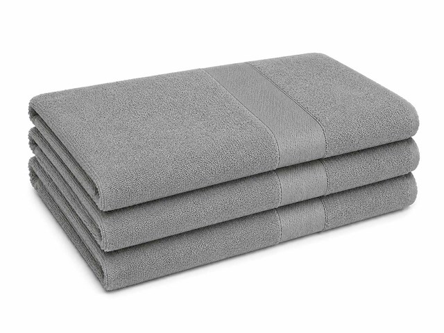 Badlaken 70x140cm grijs (36x) - afbeelding 2 van  3