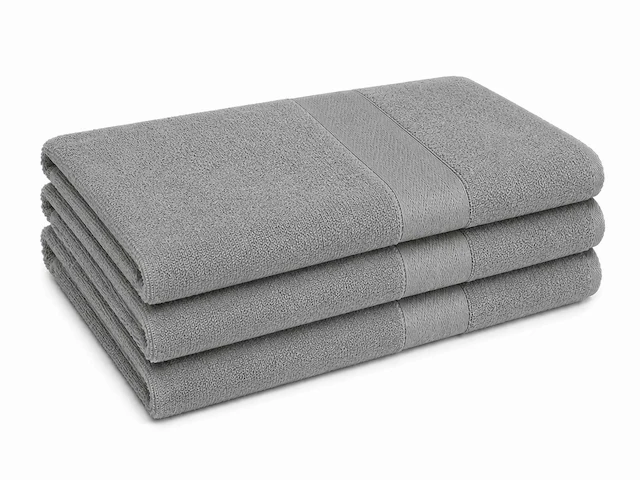 Badlaken 70x140cm grijs (36x) - afbeelding 2 van  3