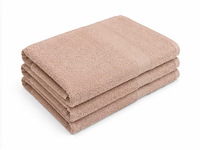 Badlaken 70x140cm licht bruin (36x) - afbeelding 2 van  3