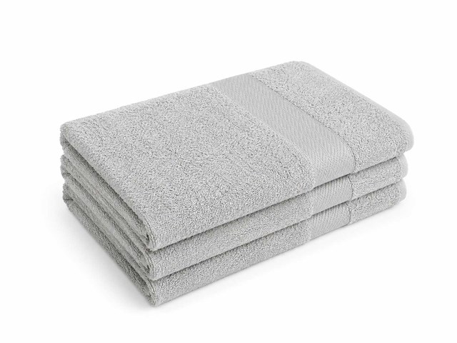 Badlaken 70x140cm licht grijs (36x) - afbeelding 2 van  3