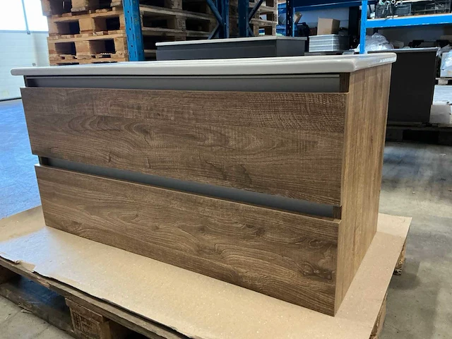 Badmeubel 100cm oak - afbeelding 2 van  9
