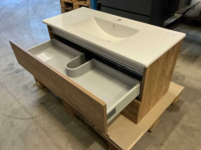 Badmeubel 100cm oak - afbeelding 6 van  9