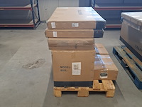 Badmeubel 120cm incl. 2 ledspiegels en waskommen, kraftbad, dortmund 120cm, bruin, 2026 - afbeelding 3 van  3