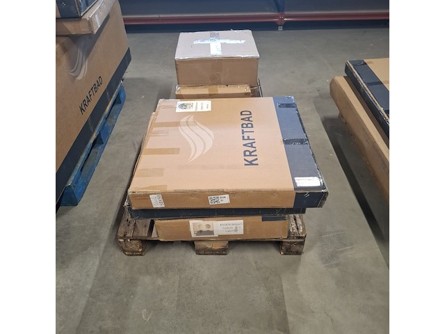 Badmeubel 120cm incl. 2 waskommen en 2x led spiegel, kraftbad, essen 120cm, bruin, 2026 - afbeelding 4 van  4