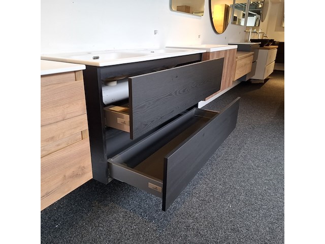 Badmeubel, arcqua, ridge, black oak - afbeelding 10 van  14