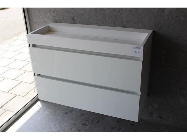 Badmeubel assentie v.v. 2 laden en design wasbak. afmeting 94 x 38 x64 cm. - afbeelding 1 van  3