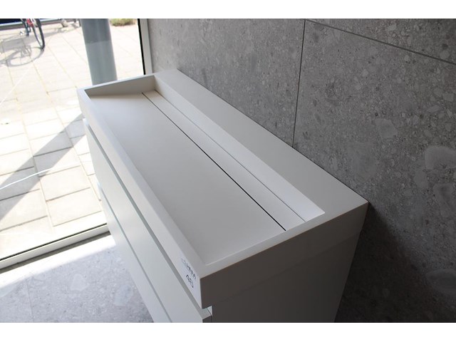 Badmeubel assentie v.v. 2 laden en design wasbak. afmeting 94 x 38 x64 cm. - afbeelding 2 van  3