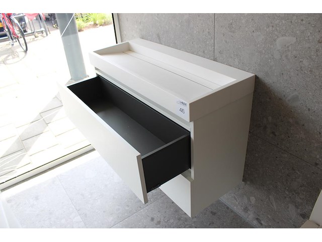 Badmeubel assentie v.v. 2 laden en design wasbak. afmeting 94 x 38 x64 cm. - afbeelding 3 van  3