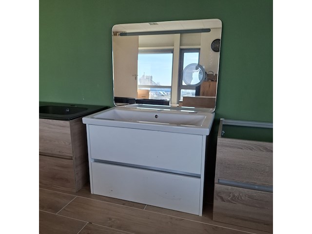 Badmeubel como, como, glans wit - afbeelding 7 van  13