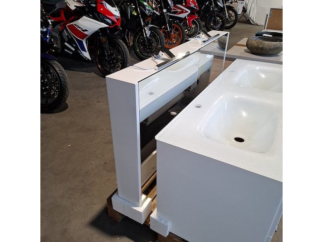 Badmeubel dekker, lanesto, glans wit - afbeelding 2 van  10