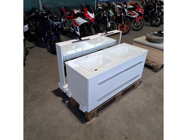 Badmeubel dekker, lanesto, glans wit - afbeelding 3 van  10