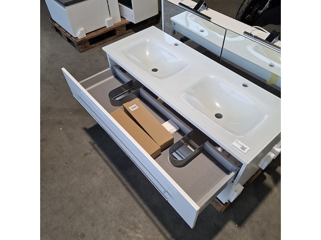 Badmeubel dekker, lanesto, glans wit - afbeelding 7 van  10