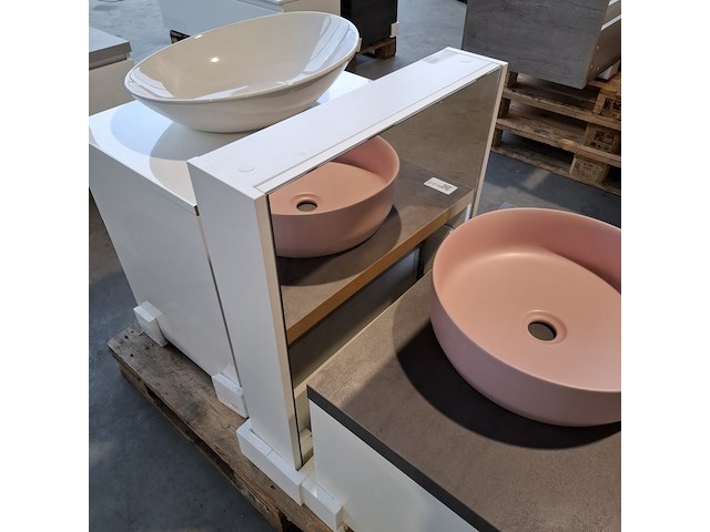 Badmeubel dekker, lanesto, mat wit - afbeelding 2 van  10