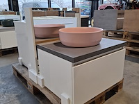 Badmeubel dekker, lanesto, mat wit - afbeelding 1 van  10