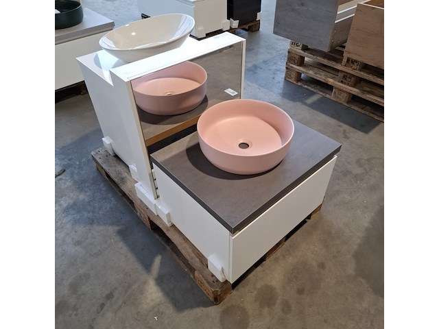 Badmeubel dekker, lanesto, mat wit - afbeelding 3 van  10