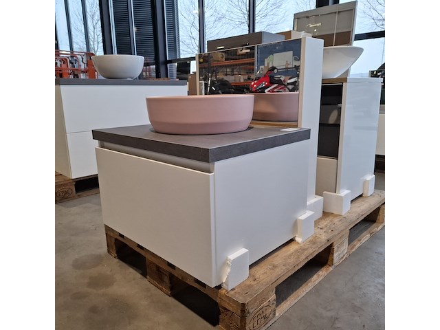 Badmeubel dekker, lanesto, mat wit - afbeelding 4 van  10