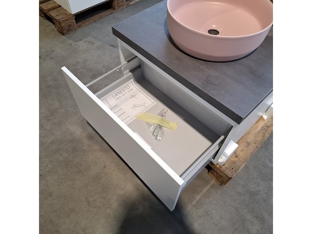 Badmeubel dekker, lanesto, mat wit - afbeelding 8 van  10