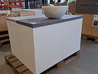 Badmeubel dekker, lanesto, mat wit - afbeelding 1 van  10