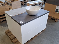 Badmeubel dekker, lanesto, mat wit - afbeelding 3 van  10