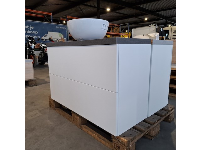 Badmeubel dekker, lanesto, mat wit - afbeelding 4 van  10