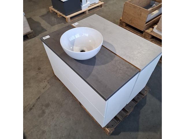 Badmeubel dekker, lanesto, mat wit - afbeelding 5 van  10