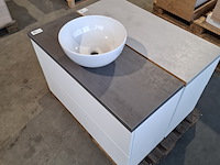 Badmeubel dekker, lanesto, mat wit - afbeelding 5 van  10