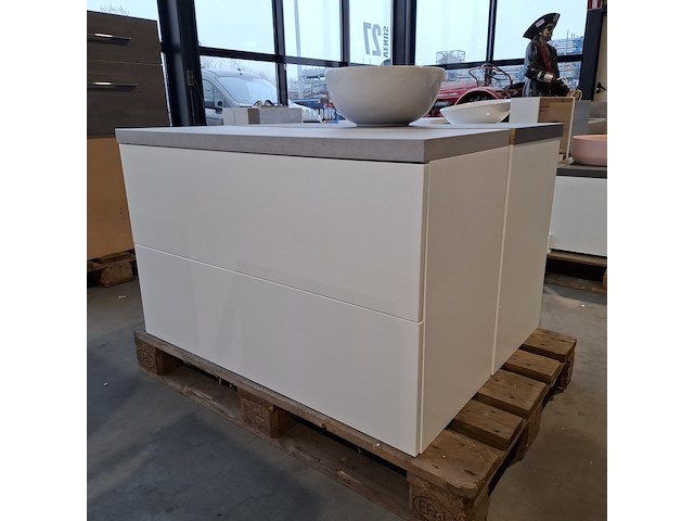 Badmeubel dekker, lanesto, mat wit - afbeelding 1 van  8