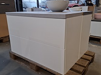 Badmeubel dekker, lanesto, mat wit - afbeelding 1 van  8