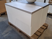 Badmeubel dekker, lanesto, mat wit - afbeelding 2 van  8