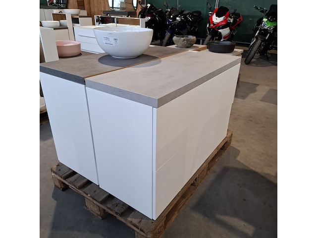 Badmeubel dekker, lanesto, mat wit - afbeelding 3 van  8