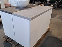 Badmeubel dekker, lanesto, mat wit - afbeelding 3 van  8