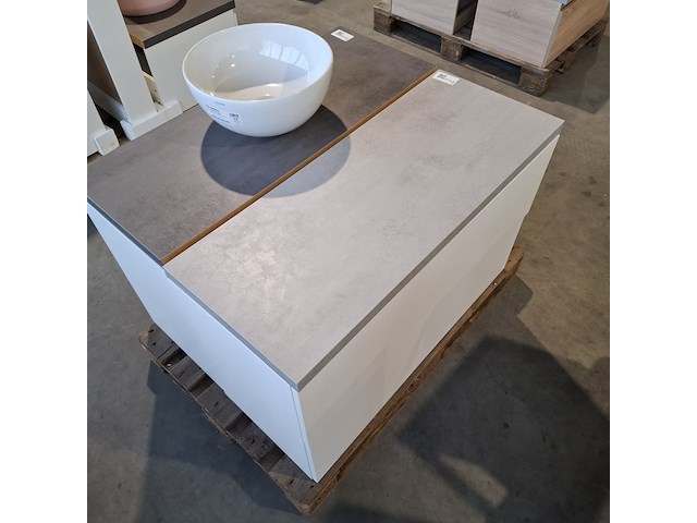 Badmeubel dekker, lanesto, mat wit - afbeelding 4 van  8