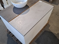 Badmeubel dekker, lanesto, mat wit - afbeelding 4 van  8