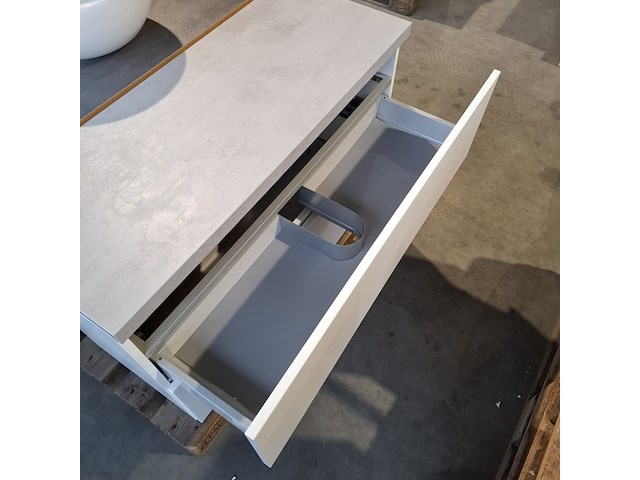 Badmeubel dekker, lanesto, mat wit - afbeelding 6 van  8