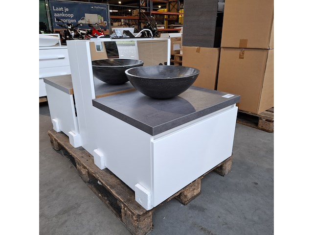 Badmeubel dekker, lanesto, matwit - afbeelding 1 van  12