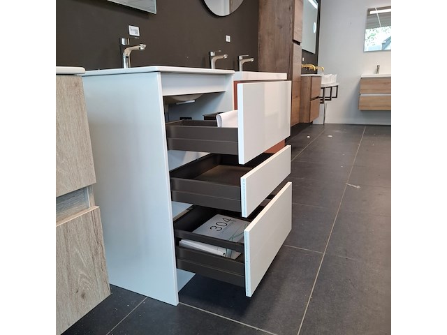 Badmeubel delpha, d-motion, glans wit - afbeelding 8 van  12