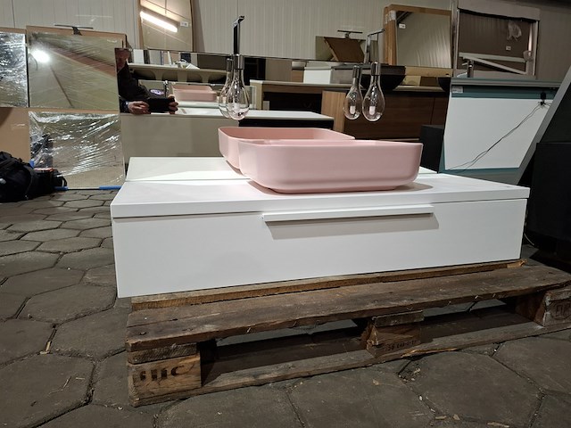 Badmeubel detremmerie, mat wit - afbeelding 1 van  12