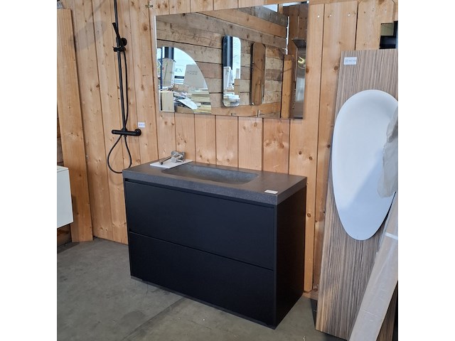 Badmeubel elise, winterswijk, mat zwart - afbeelding 1 van  11