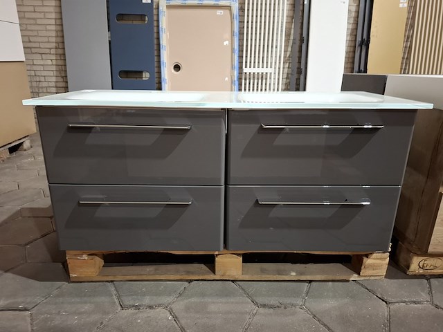 Badmeubel glans antraciet - afbeelding 1 van  14