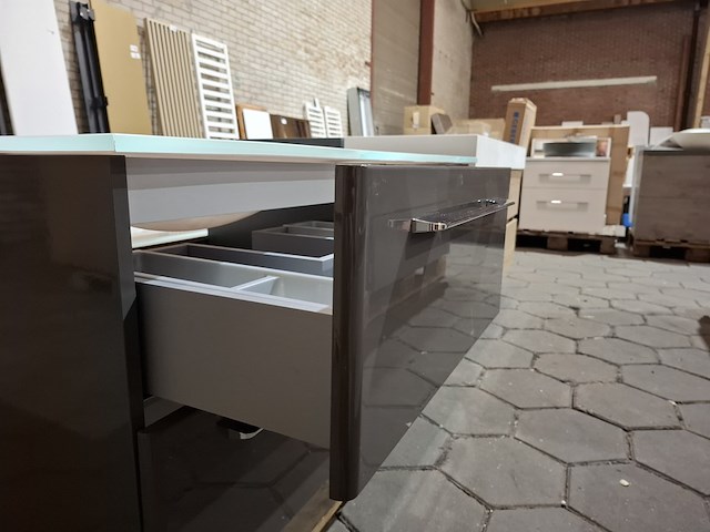 Badmeubel glans antraciet - afbeelding 10 van  14