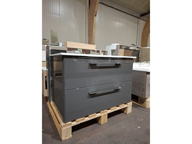 Badmeubel glans antraciet - afbeelding 1 van  11